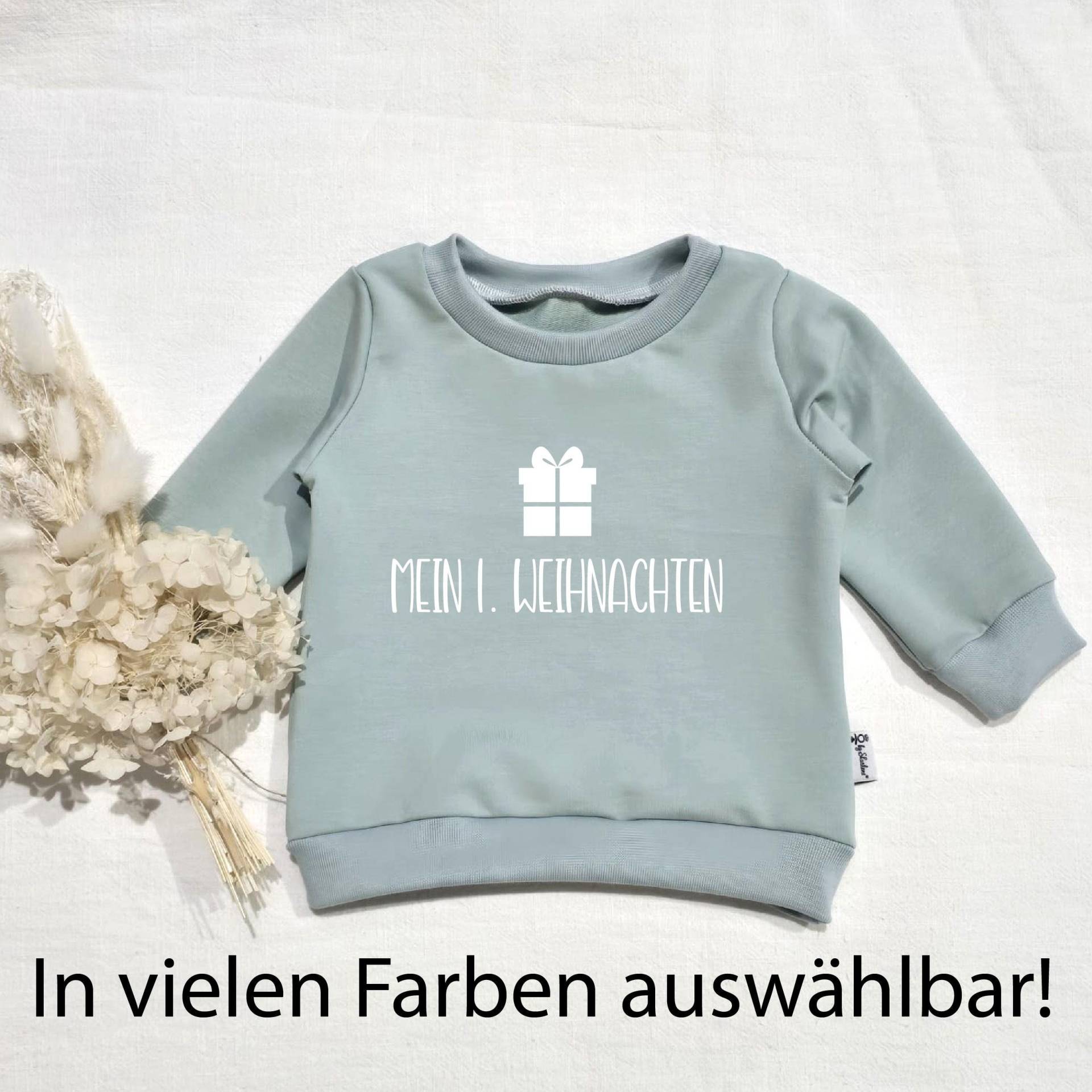 Mein 1./2.... Weihnachten - Geschenk | Weiss Sweater Mit O. Ohne Rüschen Verschiedene Farben Wählbar Von Sharlene Babymode Handmade von SharleneBabymode