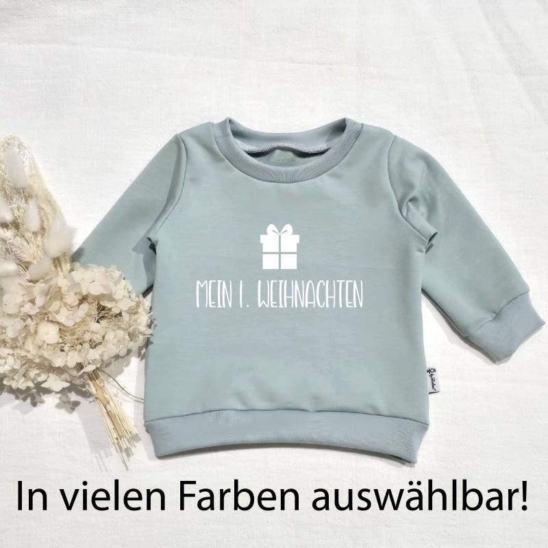 Mein 1./2.... Weihnachten - Geschenk | Weiss Sweater Mit O. Ohne Rüschen Verschiedene Farben Wählbar Von Sharlene Babymode Handmade von SharleneBabymode