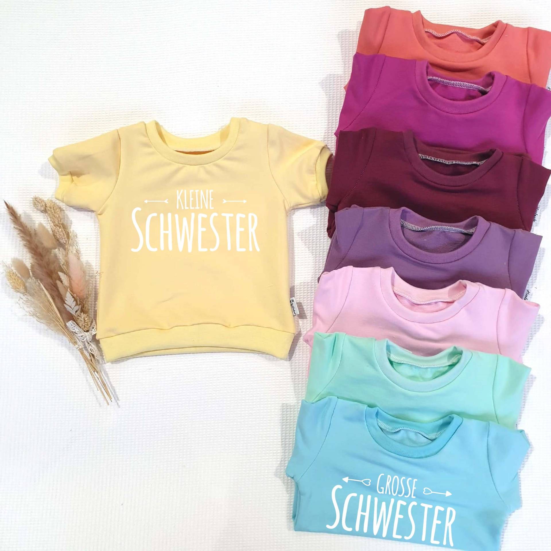Shirt - Grosse/Kleine Schwester Mit Pfeilen | W in 8 Neuen Farben Wählbar Handmade, Bedruckt, Pullover, Oberteil, Sweatshirt von SharleneBabymode