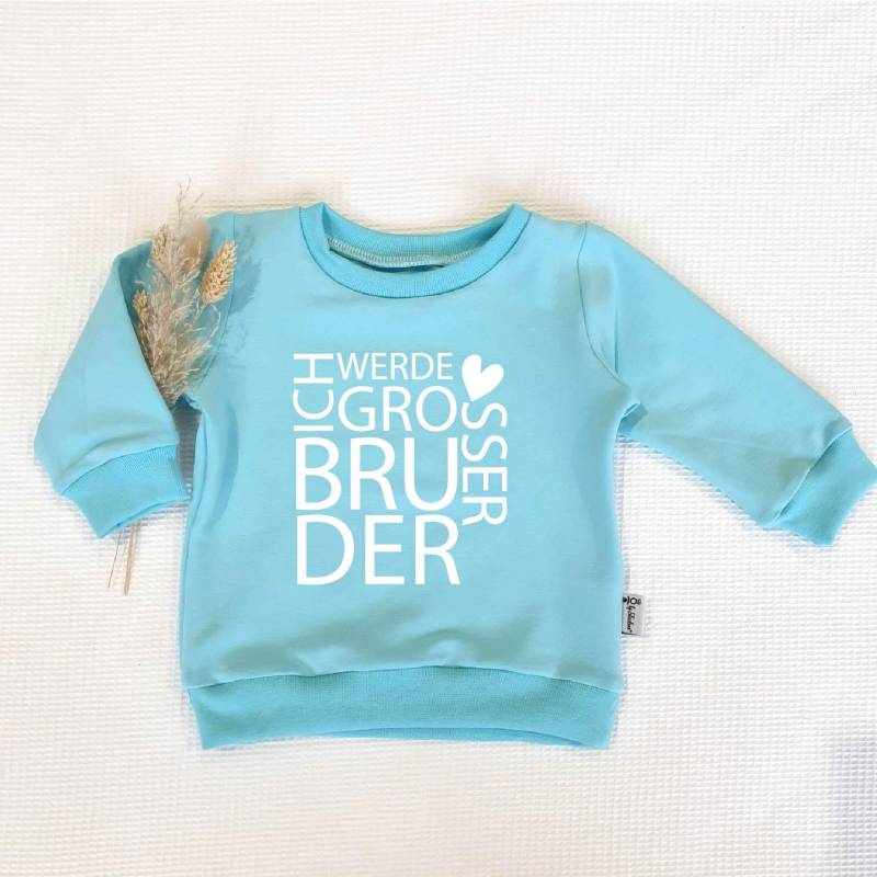 Sweater Oder Shirt - Ich Werde Grosser Bruder Block | Weiss Verschiedene Farben Wählbar Von Sharlene Babymode Handmade von SharleneBabymode