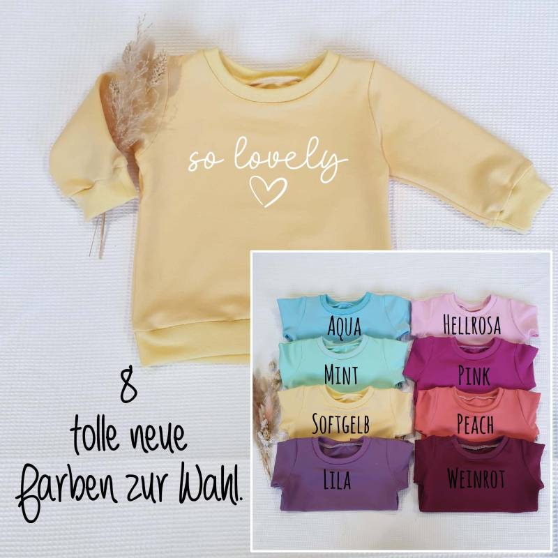 Sweater - So Lovely | W in 8 Neuen Farben Wählbar Handmade, Bedruckt, Pullover, Oberteil, Sweatshirt von SharleneBabymode