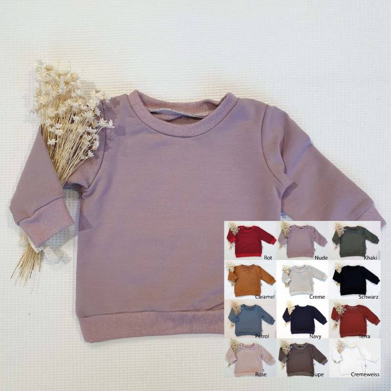 Sweater - Uni Verschiedene Farben Wählbar Von Sharlene Babymode Handmade von SharleneBabymode