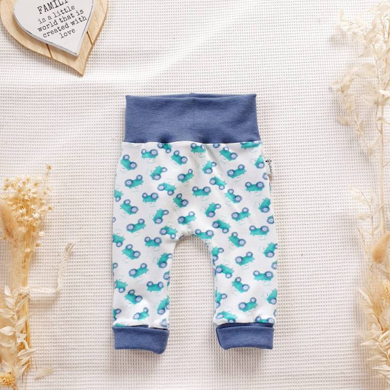 Trecker | Jeansblau Meliert - Jogger Pants Von Sharlene Babymode Handmade in Germany Baby Hose von SharleneBabymode