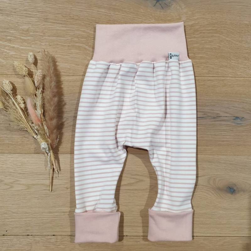 streifen Rose | Rose - Mitwachshose Von Sharlene Babymode Handmade in Germany Baby Hose von SharleneBabymode