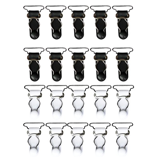 20 weiß und schwarz Frauen Strumpfband Gurte Griffe Strümpfe Clip 26mm von Sharplace