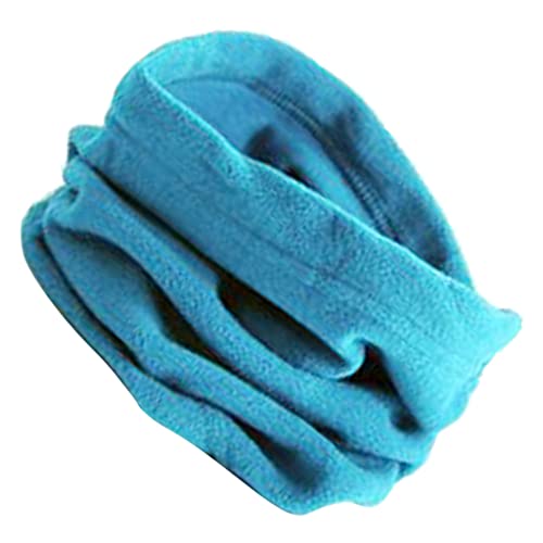 Fleece Schlauchschal Neck Warmer Schlauchtuch Rundschal Winter Loop Schal warmes Strickschal Kopftuch, Acid Blue, one size von Sharplace