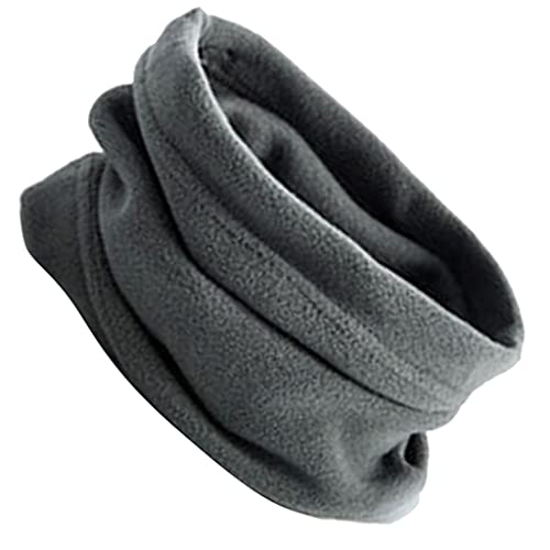 Fleece Schlauchschal Neck Warmer Schlauchtuch Rundschal Winter Loop Schal warmes Strickschal Kopftuch, Dunkelgrau, one size von Sharplace