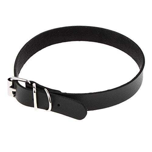 Frauen Choker Halskette Halsband Lederhalsband Gothic Punk Kostüm einstellbar Kragen Party Freizeit - Schwarz von Sharplace