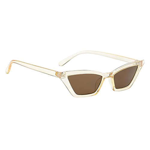 Sharplace Modische Sonnenbrille Vintage Verspiegelt Katzenauge Brille Gläser Dekobrille, Champagner, wie beschrieben von Sharplace