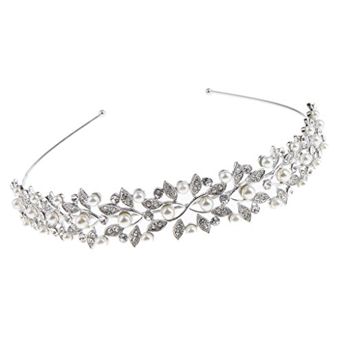 Priness Crystal Haar Band Zubehör Haarreif Stirnband Krone Braut Tiara Accessoires Haarschmuck von Sharplace