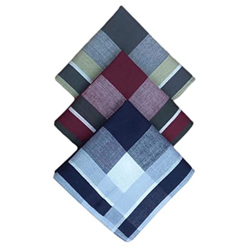 Sharplace 12 Stk. Herren Taschentücher Plaid Einstecktuch Stofftaschentücher aus Baumwolle, Weich Herrentaschentücher 40cm von Sharplace