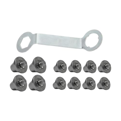 Sharplace 12 x Fußballschuhstollen Rugbystollen Universal Anti Slip Aluminium Fußballschuhstollen M5 Gewinde für Sporttraining im Freien, 13 Mm Und 11 Mm von Sharplace