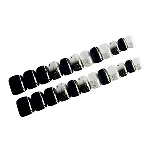 Sharplace 24 Kunstnägel, Kunstnägel Im Quadratischen mit Verschiedenen Größen, Kunstspitzen Im Einfachen mit Vollständiger Abdeckung Frauen von Sharplace