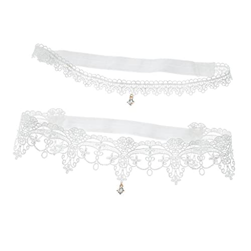 Sharplace 2pcs Strumpfband Spitze, Braut Strumpfband Strumpfband Bein Strumpfband, Weiße, S. von Sharplace