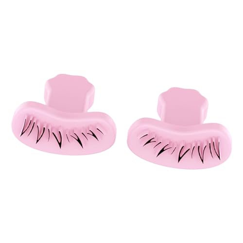 Sharplace 2x Wimpernstempel-Schablone mit Griff, Lazy Quick Makeup unter Wimpernschablone für Mädchen, Rosa von Sharplace