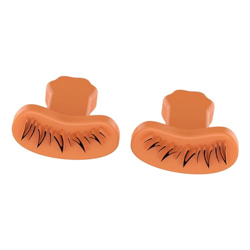 Sharplace 2x Wimpernstempel-Schablone mit Griff, Lazy Quick Makeup unter Wimpernschablone für Mädchen, orange von Sharplace