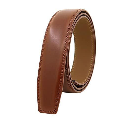 Sharplace 3,5 cm breiter Ledergürtel ohne Schnalle Ersatz-Kleidergürtel Freizeitgurt für Hosen Herren, Brown, 120CM von Sharplace