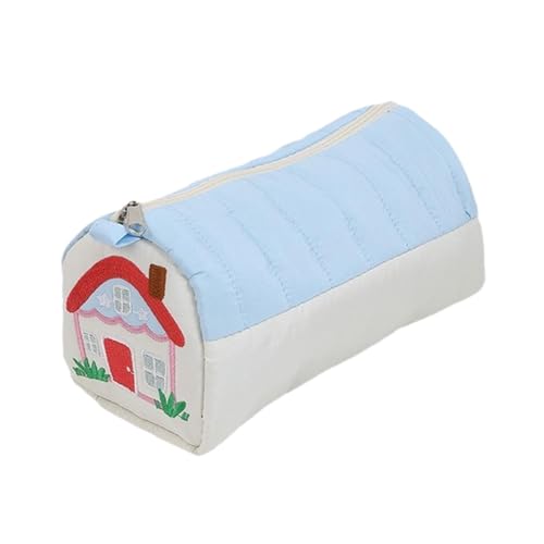 Sharplace Bleistiftkoffer Mehrzweck Reißverpackung Leichtes Niedliche Bleistifttasche für Kids School Geschenk, Blau Weiß von Sharplace