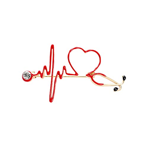 Sharplace Brosche Anstecknadel Herz Sahped Medizin Schmuck Pflegestifte für Revers Damen - Stil 2 von Sharplace
