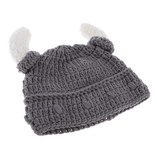 Sharplace Bull Hörnern Mütze Cap Handgefertigt Strickmütze Beanie Winter/Herbst - 1x erwachsener Hut, erwachsener von Sharplace