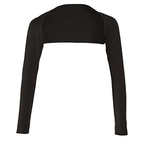 Sharplace Damen Schulterjäckchen Langarm Jäckchen Modal Festlich Shrug Crop Top Shrug Winter Strickjacke Cardigan Open Front Shrugs Boleros Strick Bolerojacke Schulterjacke für Kleider Casual, Kaffee von Sharplace