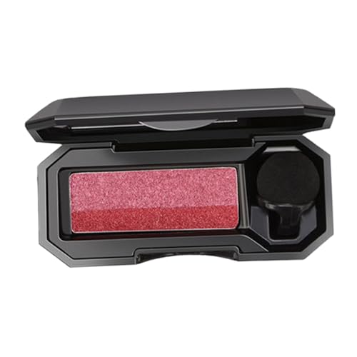 Sharplace Einfarbiger Lidschatten, rosa Pfirsich-Lidschatten, professionelle Make-up-Palette, glänzende einzelne Lidschatten-Palette für Reise-Party-Fotos von Sharplace