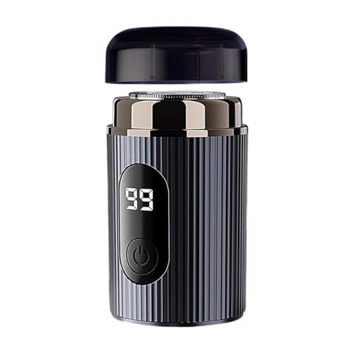 Sharplace Elektrische Face Haarentfernung sanfte schmerzlose Rasieren kompaktes Elektro für Männer Gesichtsbart Trimmer für Autocamping, Grau von Sharplace