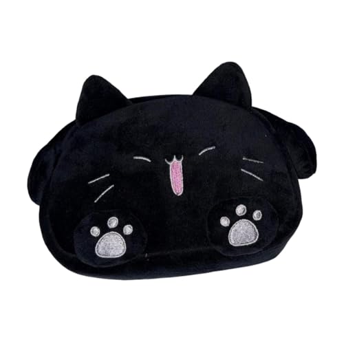 Sharplace Federmäppchen mit Katzenmotiv, Schreibwaren-Organizer, Reißverschluss, tragbare Aufbewahrungstasche für Stifte für Teenager, Erwachsene, Schulkinder, Schwarz von Sharplace