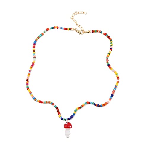 Sharplace Generic Nette Bunte Perlen Kette Dainty Anhänger Halskette Set Süße Frische Halsband Schmuck für Frauen von Sharplace
