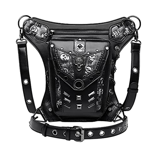 Sharplace Gothic Steampunk Gürteltasche Bauchtasche Satchel Leg Drop Bag Hüftholster Geldbörse von Sharplace