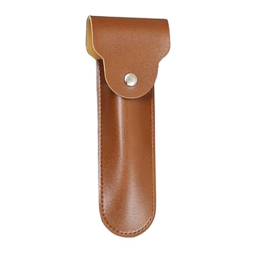 Sharplace Handrasierer-Etui, Aufbewahrungstasche, Bartschneidetasche, weiche Tragetasche, Bartschneider-Organizer-Tasche für Papa, Freund, Glanzbraun von Sharplace