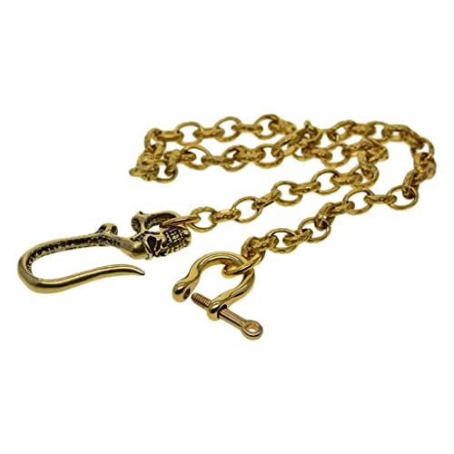 Sharplace Herren Schlüsselkette Geldbörsen Kette Hosenkette Messing mit Haken, Punk Style von Sharplace