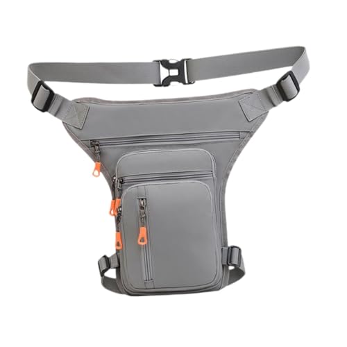 Sharplace Herren Taillenbeutel Hüftbeutel Fanny Pack Motorrad Drop Beinbeutel Mehrzweck -Beutel -Oberschenkel -Taschen Umhängetasche zum Radfahren Jogging Sport, Seite Reißverschluss Grau von Sharplace
