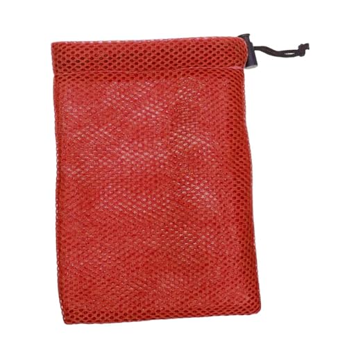 Sharplace Kleine Mesh-Tasche mit Kordelzug, Netztasche, Kordelzug, Netztaschen, Gadgets, Organizer, Aufbewahrungstasche für Golfbälle, Fitnessstudio, Schwimmen, Rot von Sharplace