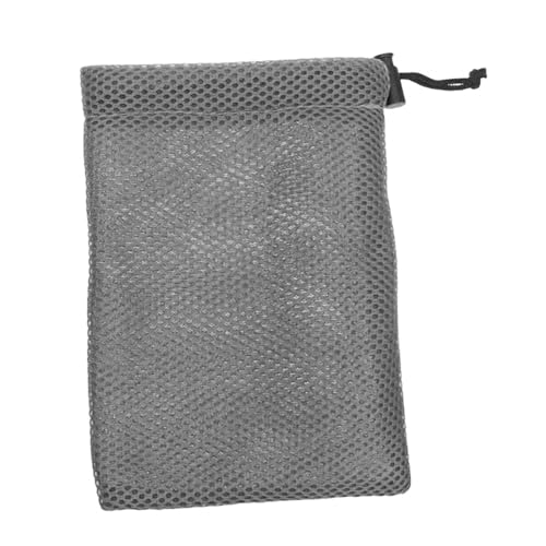 Sharplace Kleine Mesh-Tasche mit Kordelzug, Netztasche, Kordelzug, Netztaschen, Gadgets, Organizer, Aufbewahrungstasche für Golfbälle, Fitnessstudio, Schwimmen, grau von Sharplace