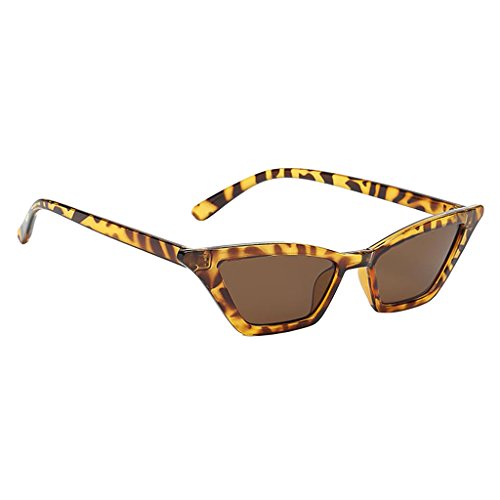 Sharplace Modische Sonnenbrille Vintage Verspiegelt Katzenauge Brille Gläser Dekobrille, Leopard, wie beschrieben von Sharplace