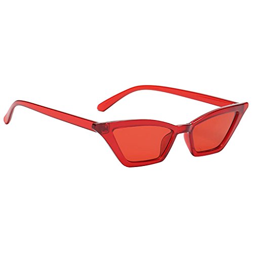 Sharplace Modische Sonnenbrille Vintage Verspiegelt Katzenauge Brille Gläser Dekobrille, rot, wie beschrieben von Sharplace