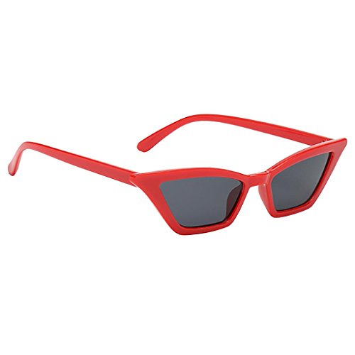 Sharplace Modische Sonnenbrille Vintage Verspiegelt Katzenauge Brille Gläser Dekobrille, rot schwarz, wie beschrieben von Sharplace