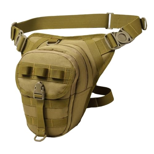 Sharplace Motorrad-Bein-Hüfttasche, verstellbare Schultertasche, tragbare Motorrad-Hüfttasche, Oberschenkeltasche zum Wandern, Radfahren, Casual, Braun von Sharplace