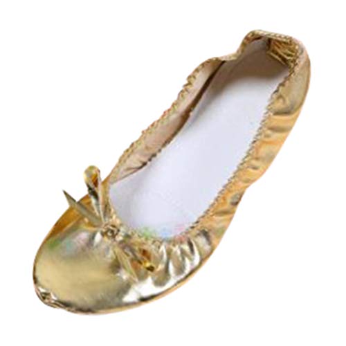 Sharplace Pailletten Ballettschläppchen Ballettschuhe Damen Mädchen Gymnastikschuhe Bauchtanz Tanzschuhe Ballett Schläppchen Gold Ballerinas für Erwachsene, Golden, 40 von Sharplace