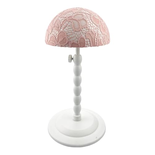 Sharplace Perückenkopfständer, Kappen-Aufbewahrungsregal, Unterstützung, rutschfest, stabil, Organizer, Hut-Display zum Stylen von Perücken, Rosa von Sharplace