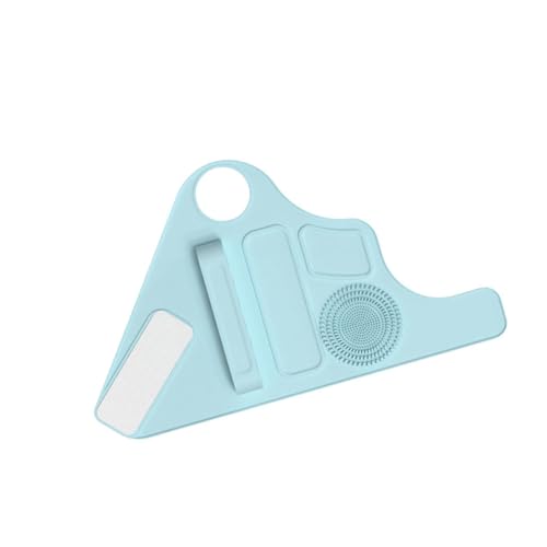 Sharplace Pinsel-Reinigungsmatte, Beauty-Tool-Organizer, Mehrzweck-Kompakt-Make-Up-Assistent-Tool für Eyeliner, Malpinsel, Künstlerbedarf, Blau von Sharplace