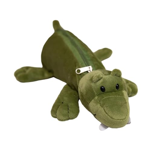 Sharplace Plüsch-Federmäppchen, Federmäppchen, Mehrzweck-Make-up-Taschen, Schreibwarenzubehör, süße Federmäppchen für Studenten, Reißverschluss für Kinder, Krokodil von Sharplace