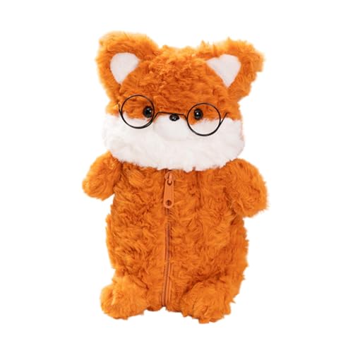 Sharplace Plüschfuchs Bleistiftkoffer tragbarer süßer Bleistifttasche für Jungen Kinder Kinder Geburtstag Geschenk von Sharplace