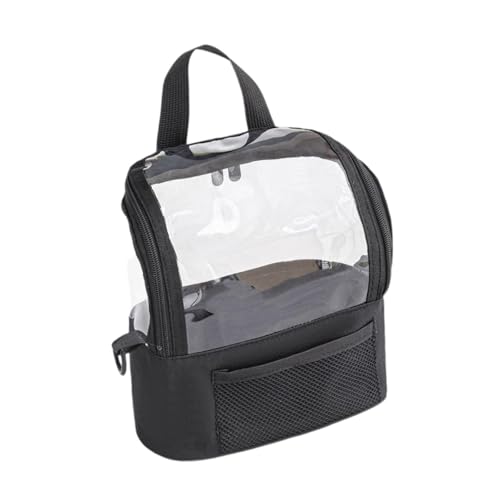 Sharplace Reisen Toilettenartikel Bag Transparent Make -up Kosmetischer Organizer Leichtes Multifunktion mit Griffbeutel für Badezimmer Männer, Schwarz von Sharplace