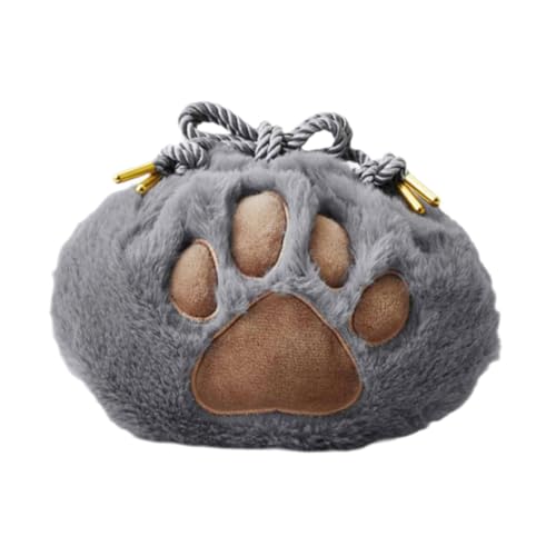 Sharplace Süße kleine Make -up -Wasch -Organisator Beutel Süßes Kordelgorder großer Kapazität Geschenke Kosmetes Bag Make -up Organizer für Damen Mom, Grau von Sharplace