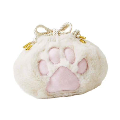 Sharplace Süße kleine Make -up -Wasch -Organisator Beutel Süßes Kordelgorder großer Kapazität Geschenke Kosmetes Bag Make -up Organizer für Damen Mom, Weiß von Sharplace