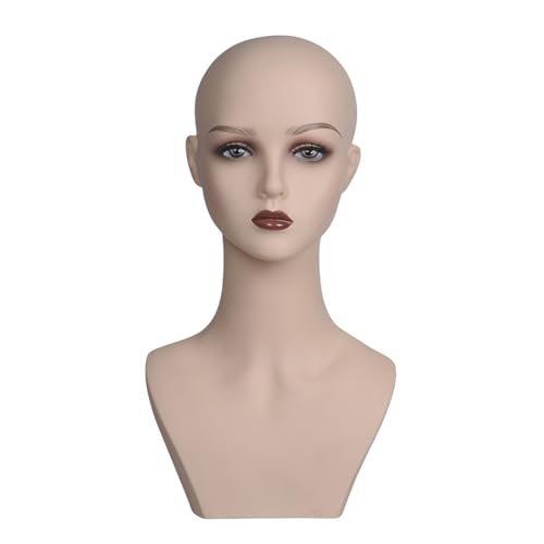Sharplace Weibliche Perückenkopf Mannequin -Perückenhalter mit Make -up -Hut -Display Rack Smooth Perücken Display Model Frauen Manikin für Perücken machen Hüte, Rot von Sharplace