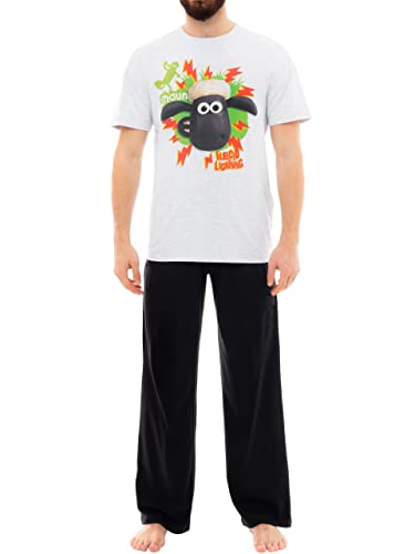 Shaun the Sheep Herren Schlafanzug Grau Small von Shaun the Sheep