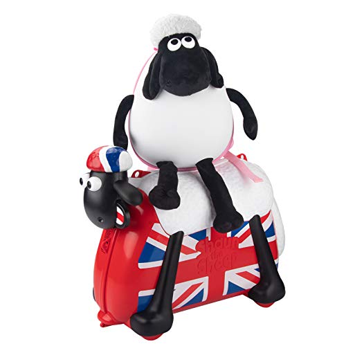 Shaun the Sheep Original Kinder Rutsch- und Handgepäckkoffer (England-Set), Set im englischen Stil, Kinder Fahrt auf Gepäck Koffer Reisetasche Draußen genehmigt von vielen Fluggesellschaften von Shaun the Sheep